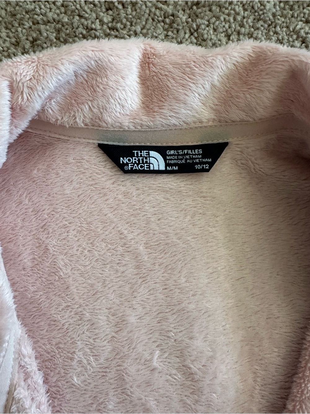 The North Face Girl’s Light Pink Plush Zip-Up Fleece Jacket - Picture 9 of 9